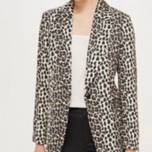 Topshop leopard blazer size 0